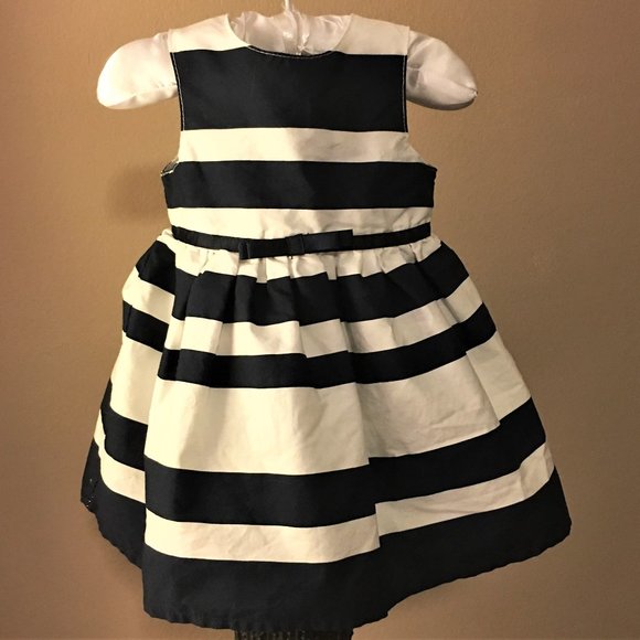 PRIMARK "Made with Love" Navy & White Dress   3-6M - Picture 2 of 12